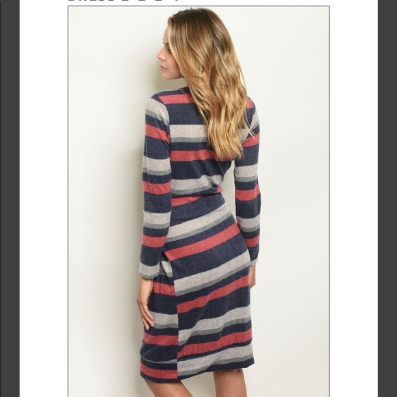 5⭐️ (Last one) Stripe Sweater Slub Dress - Picture 3 of 8
